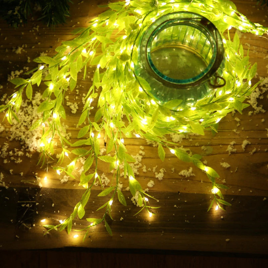 Leaf Curtain Lights | Warm White