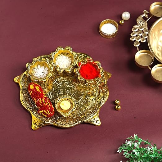 Pooja Thali with Diya 